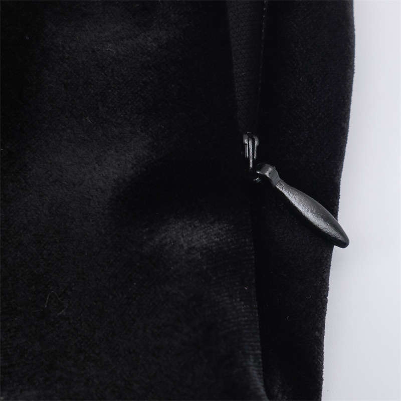 Midi suede haljina bez rukava s halter vratom, uzorak, poliester 50–70%