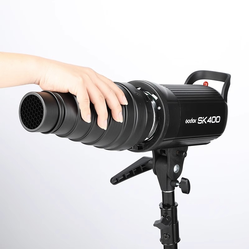 Studio svjetlosna cijev s filtrom s saćastom mrežom, aluminijska legura, dodatak za portretno fotografiranje