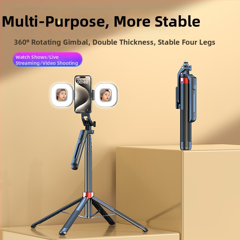 Selfie tyč s trojnožkou Bluetooth, skladacia, ABS + hliníková zliatina, univerzálny