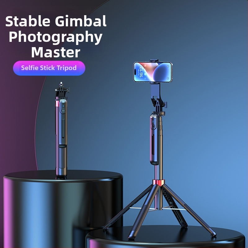 Selfie tyč s trojnožkou Bluetooth, skladacia, ABS + hliníková zliatina, univerzálny