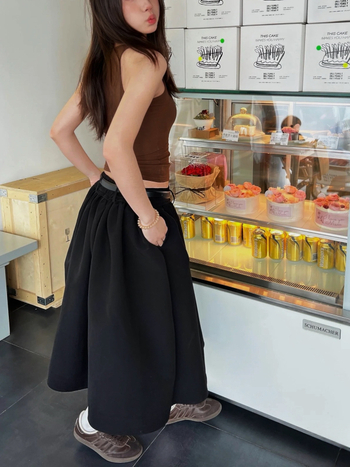 tutu suknja, jednobojni uzorak, TR tkanina, viskoza ≤30%, japansko-korejski ležerni stil