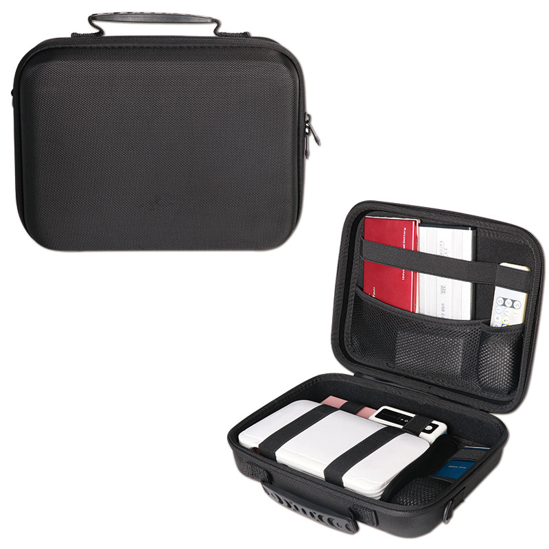 Geantă de depozitare multifuncțională pentru accesorii digitale și proiector — material Oxford + carcasă EVA rigidă; sarcină de până la 15 kg; producție prin presare la cald și cusături