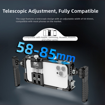Bluetooth ručni stabilizator za mobilni telefon s plastičnim okvirom, univerzalna kompatibilnost, težina 280 g, nosivost 6–10 kg