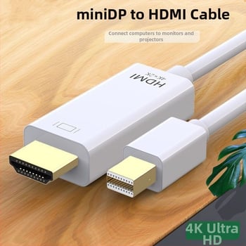 MiniDP към HDMI адаптер кабел за дисплеи и проектори, HDMI интерфейс, неутрална марка