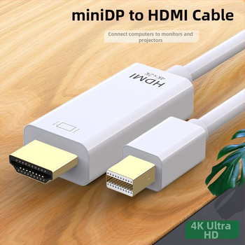 MiniDP към HDMI адаптер кабел за дисплеи и проектори, HDMI интерфейс, неутрална марка
