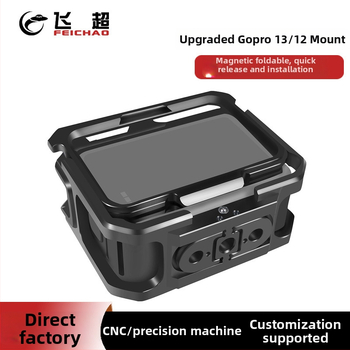 Rám Rabbit Cage z hliníkovej zliatiny pre GoPro 11–13 s skladacím magnetickým adaptérom a chladiacou ochranou; nosnosť 2–5 kg; hmotnosť 0,08 kg