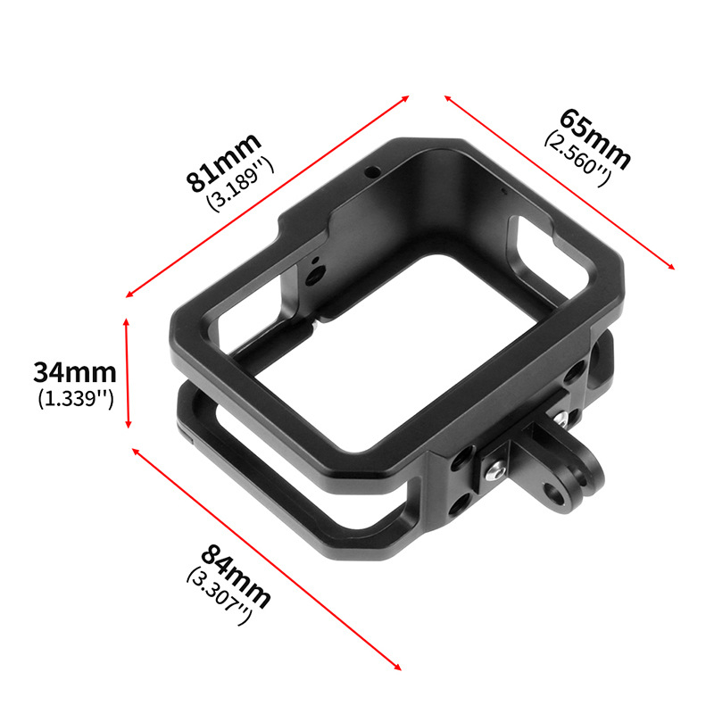 Rám Rabbit Cage z hliníkovej zliatiny pre GoPro 11–13 s skladacím magnetickým adaptérom a chladiacou ochranou; nosnosť 2–5 kg; hmotnosť 0,08 kg