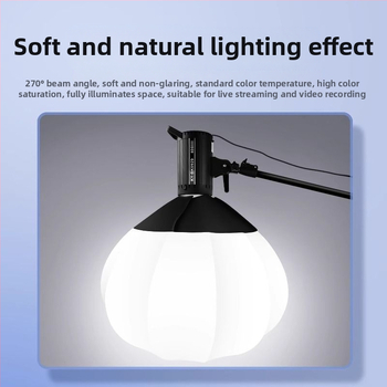 Fotografické príslušenstvo s bajonetom Baorong, guľový difúzor mäkkého svetla pre živé vysielanie, zaťaženie 2–5 kg, materiál plast/kov