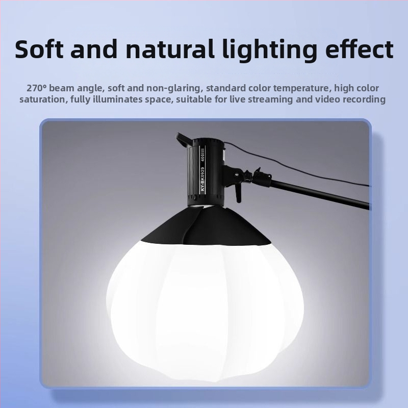 Fotografické príslušenstvo s bajonetom Baorong, guľový difúzor mäkkého svetla pre živé vysielanie, zaťaženie 2–5 kg, materiál plast/kov