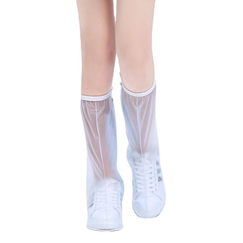 Дъждоустойчива покривка за обувки с противохлъзгащо дъно и удължен висок цилиндър, за каране извън пътя, преносима, PVC