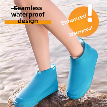 Протектори за обувки за дъждовно време, PVC, антихлъзгаща подметка, водоустойчиви, удебелени и износоустойчиви, унисекс, за външна употреба