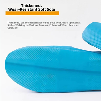 Протектори за обувки за дъждовно време, PVC, антихлъзгаща подметка, водоустойчиви, удебелени и износоустойчиви, унисекс, за външна употреба