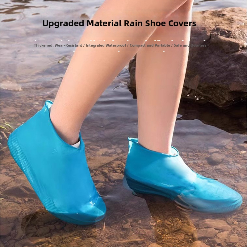 Dážďové návleky na topánky, PVC, protiskluzové, vodotesné, hrubšie a odolné voči opotrebeniu, unisex, na vonkajšie použitie