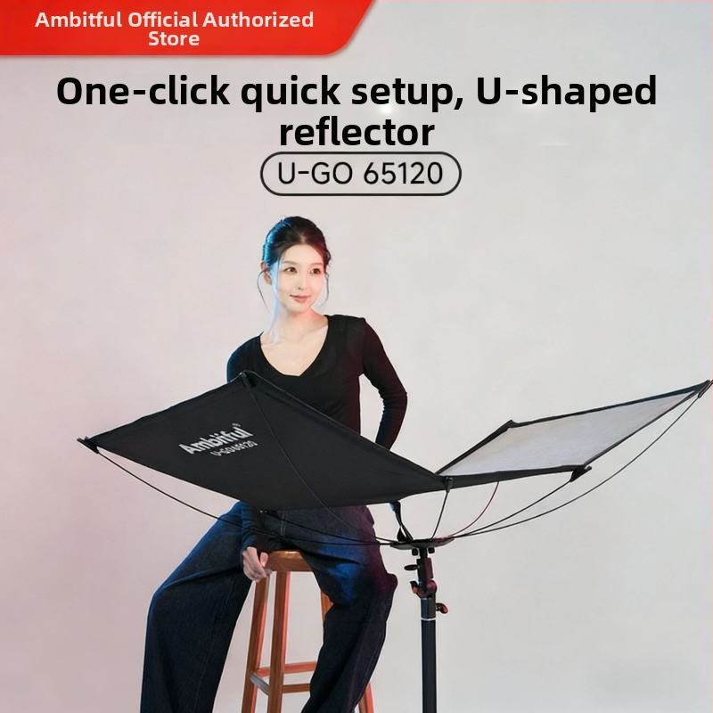 Zhijie U-Go – Reflector pliabil pentru iluminat moale, formă U curbată, pentru portrete, natură statică și video; Sarcină maximă 2–5 kg; Greutate netă 1,03 kg; Model U-Go