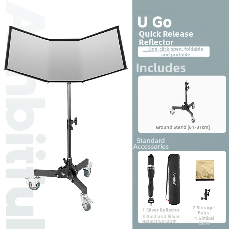 Zhijie U-Go – Reflector pliabil pentru iluminat moale, formă U curbată, pentru portrete, natură statică și video; Sarcină maximă 2–5 kg; Greutate netă 1,03 kg; Model U-Go