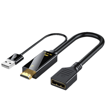 HDMI към DP адаптер (4K60Hz поддръжка, висококачествен чип, кабел 0.25m/1.8m)