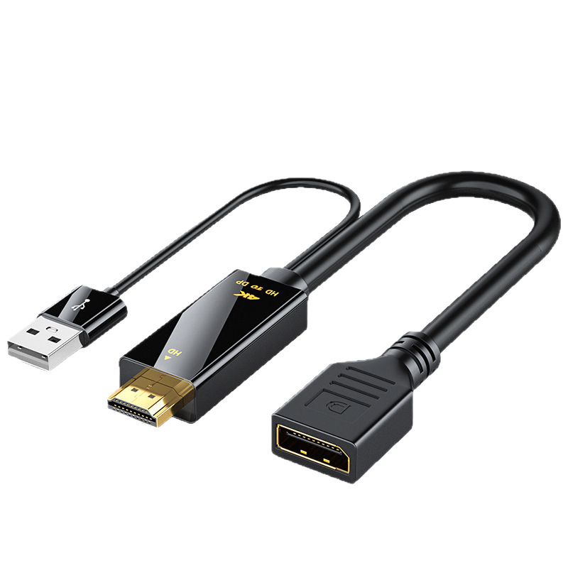 HDMI към DP адаптер (4K60Hz поддръжка, висококачествен чип, кабел 0.25m/1.8m)