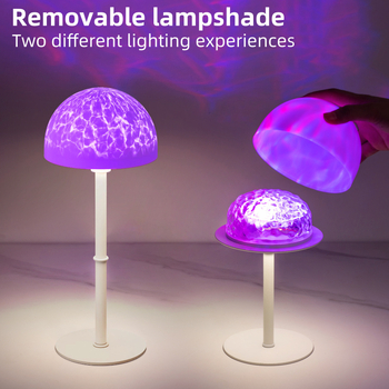 RGB projektoros asztali lámpa távirányítóval – hálószobai hangulatvilágítás és dekoratív projektor, geometriai 3D kialakítás, beépített akkumulátor