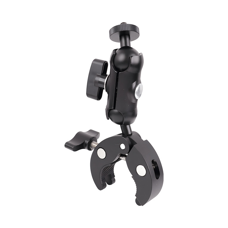 Motorkerékpár és kerékpár telefon tartó, állítható, univerzális csipesz, ütésálló, terhelés legfeljebb 2 kg