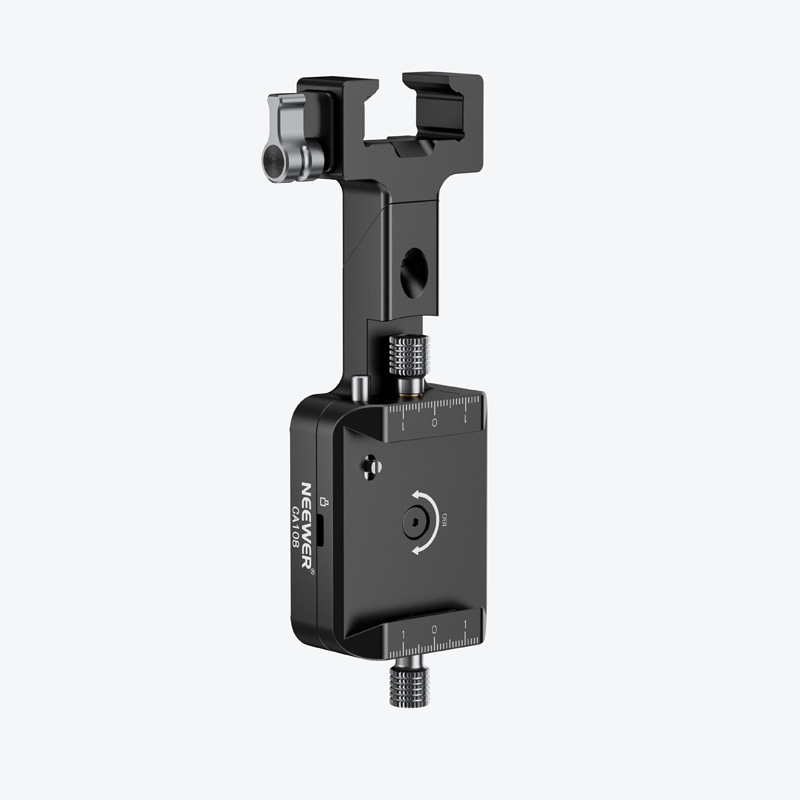 CA108 suport din aluminiu pentru seria RS, rotativ pentru fotografiere orizontală și verticală, compatibil RS2 RS3 RS3pro RS4, sarcină maximă până la 2 kg.