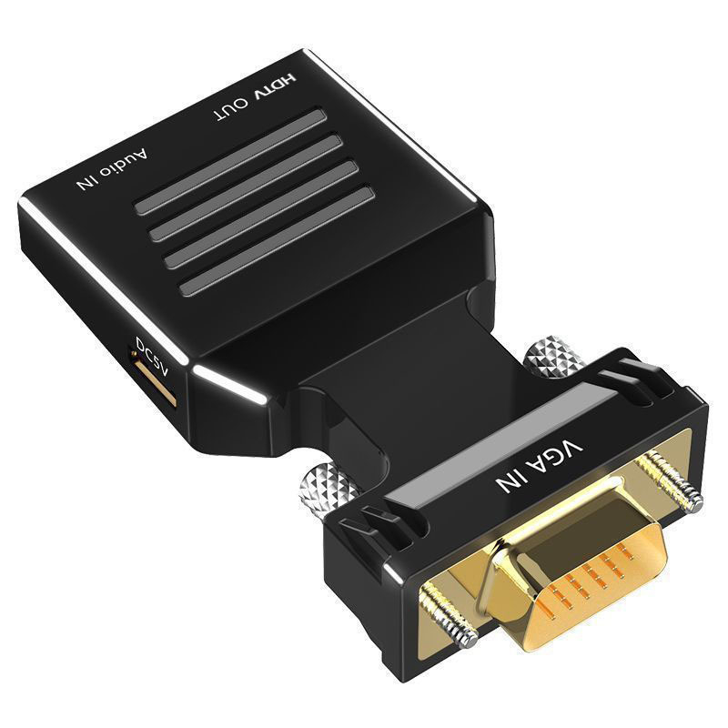 VGA–HDMI adapter koos helikonverteriga, 1080p, VGA meessoost – HDMI naissoost, arvutile