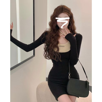 Rochie mini cu halter, croi strâns, poliester, model 3D