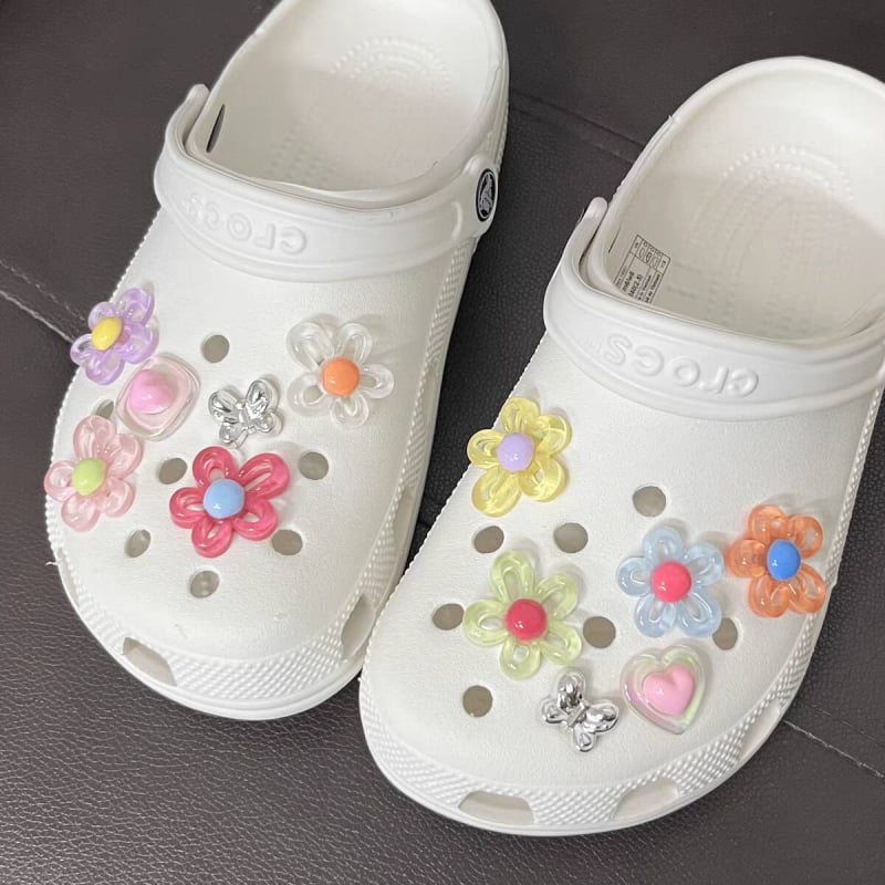 Джапанкови аксесоари: обувна катарама със квадратно сърцевидно желе цвете и пеперуда, модел Symphony