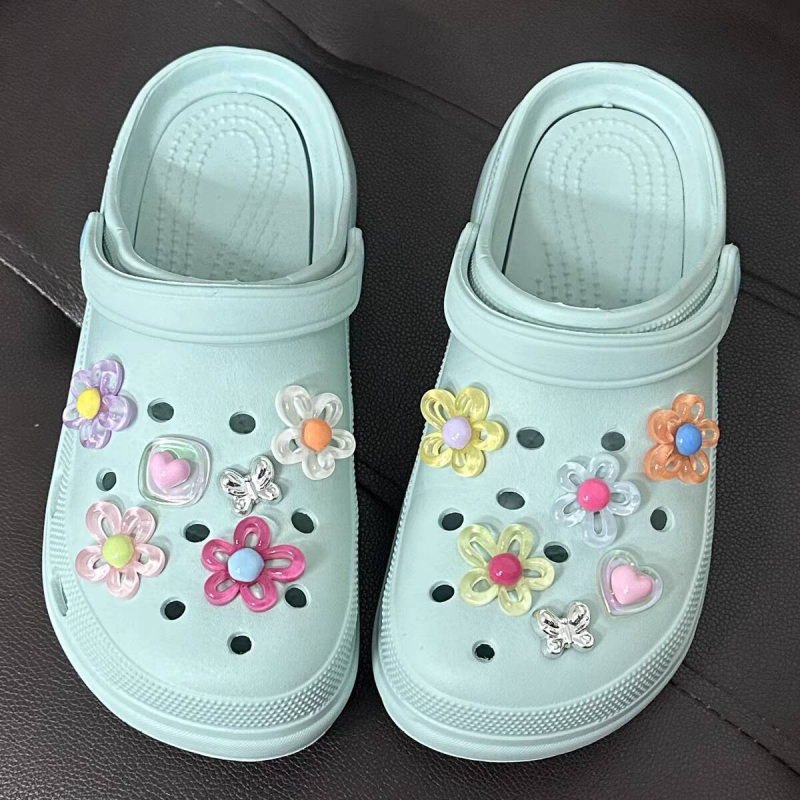 Джапанкови аксесоари: обувна катарама със квадратно сърцевидно желе цвете и пеперуда, модел Symphony