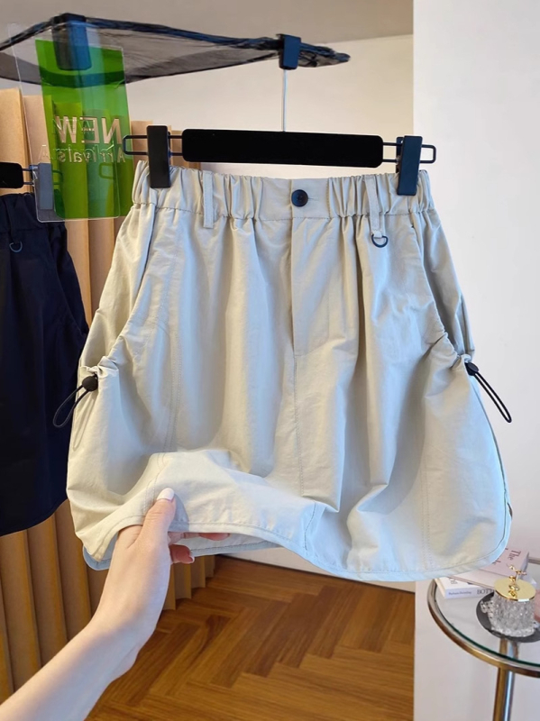 Poliesterska hip suknja, visoki struk, casual japansko-korejski stil, mikroelastičan materijal, 70-80% poliestera, ljeto 2025