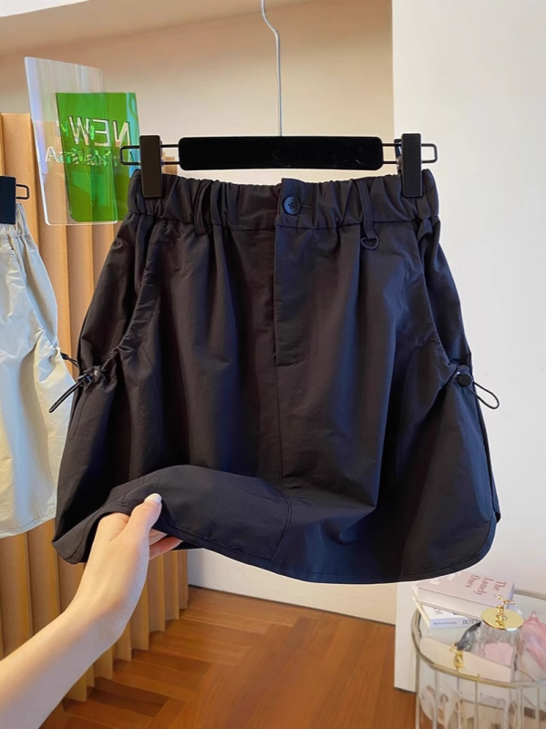 Poliesterska hip suknja, visoki struk, casual japansko-korejski stil, mikroelastičan materijal, 70-80% poliestera, ljeto 2025