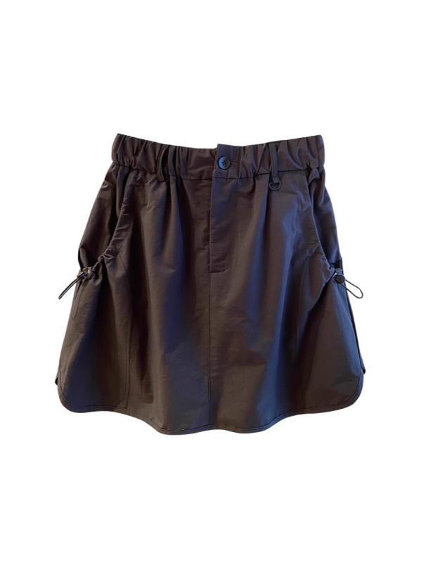 Poliesterska hip suknja, visoki struk, casual japansko-korejski stil, mikroelastičan materijal, 70-80% poliestera, ljeto 2025