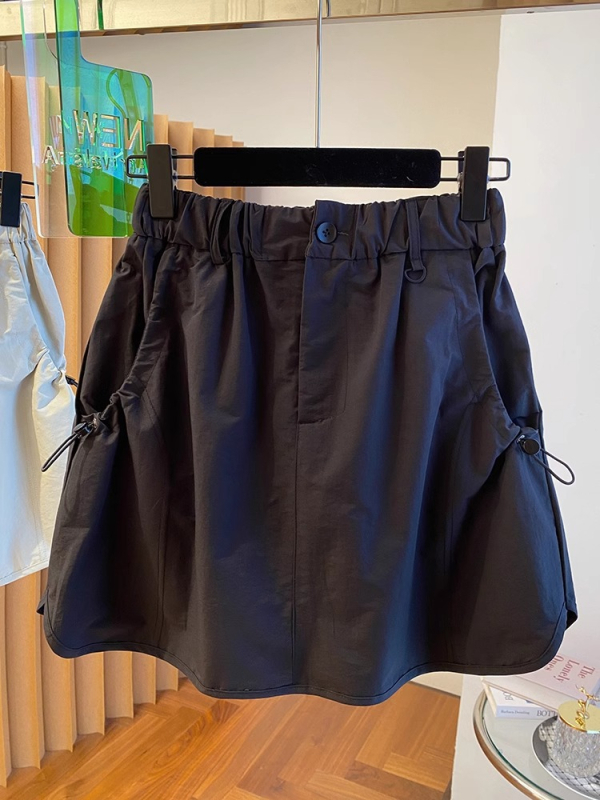 Poliesterska hip suknja, visoki struk, casual japansko-korejski stil, mikroelastičan materijal, 70-80% poliestera, ljeto 2025