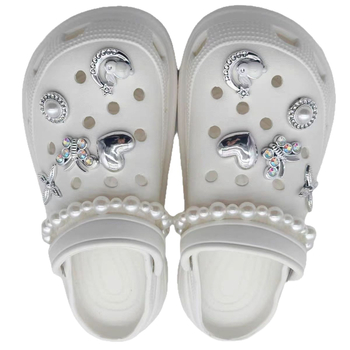 Crocs аксесоари за обувки: 3D перлена пеперуда, сваляема украса на горната част, DIY аксесоари