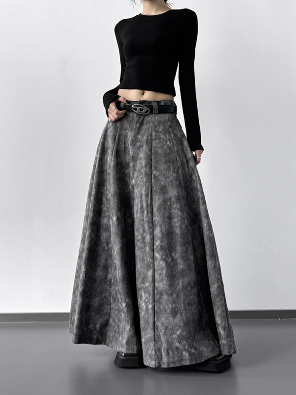 A-linijska midi suknja, visoka elastičnost, elegantan gradski stil, ljetno 2025