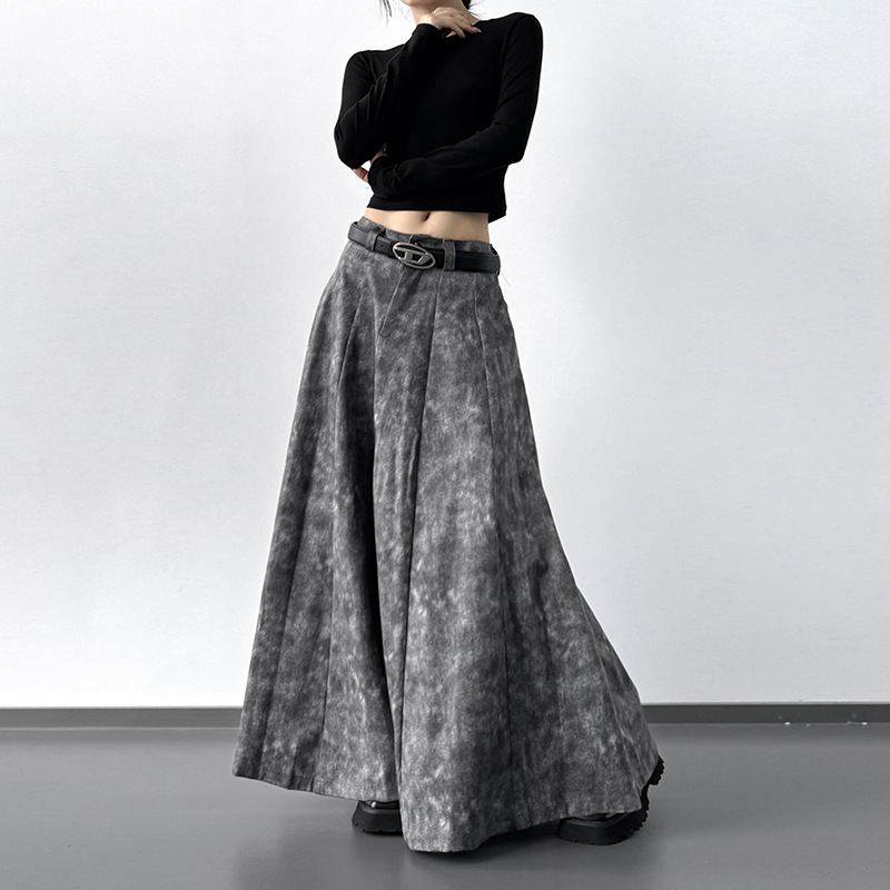 A-linijska midi suknja, visoka elastičnost, elegantan gradski stil, ljetno 2025