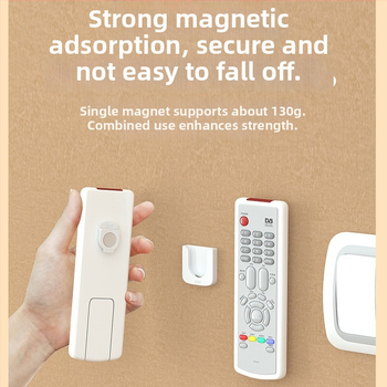 Залепваща закачалка-органайзер за дистанционни, климатици, телевизори и проектори — ABS; единична закачалка; модерен минималистичен стил; №2305; тегло 17 г