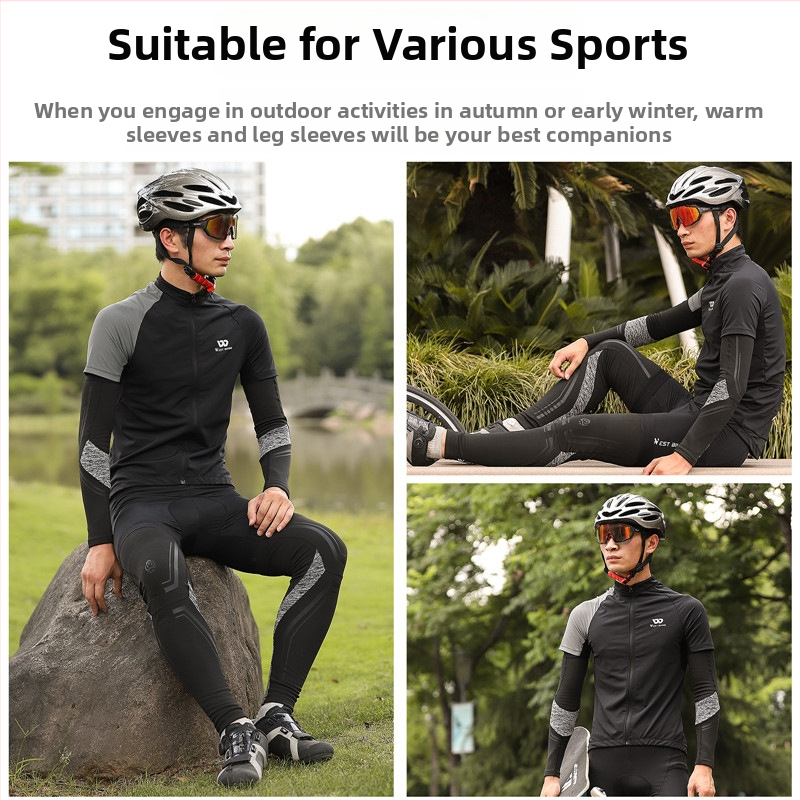West Biking detské leg sleeves s velúrovou podšívkou, polyester/spandex, možnosť personalizácie, na basketbal, beh a bicyklovanie