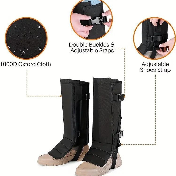 Mászáshoz való lábszárvédők — Szúnyog- és kígyóharapás elleni védelem, karcálló, Oxford anyag, lábszárvédelem, vízálló hófedés