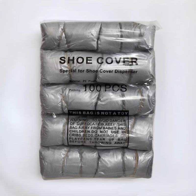 PE покривало за обувки, Т-тип, еднократно, водоустойчиво, антибактериално, защита от прах и замърсяване
