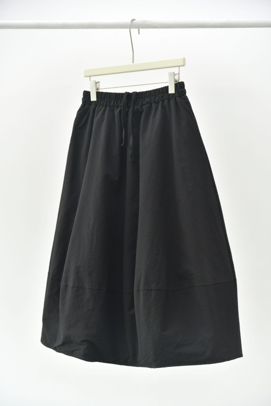 Suknja u obliku cvjetnog pupoljka - pojas oblikovan, zimska podstava, duga suknja, poliester, kolaž/spajanje, japansko-korejski casual stil