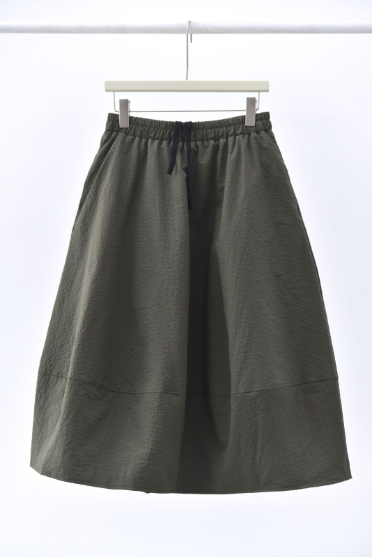 Suknja u obliku cvjetnog pupoljka - pojas oblikovan, zimska podstava, duga suknja, poliester, kolaž/spajanje, japansko-korejski casual stil