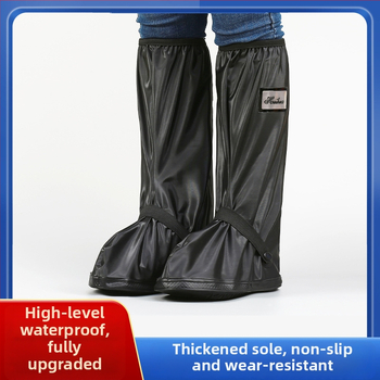 Високи дъждовни протектори за обувки за мотоциклет – водоустойчиви, противохлъзгави, PVC