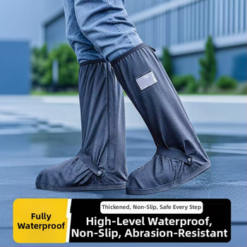 Високи дъждовни протектори за обувки за мотоциклет – водоустойчиви, противохлъзгави, PVC