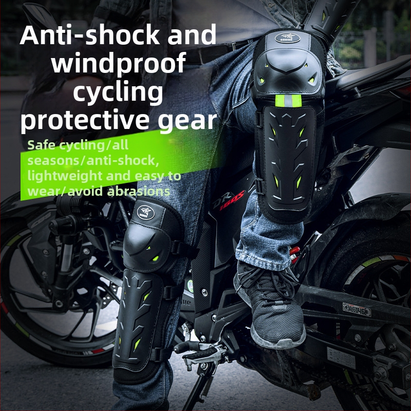 DESIGN Sada ochranných pomôcok z PP škrupiny: štyri diely – chrániče kolien, lakťové chrániče a svetelné lýtkové manžety pre cyklistiku a vonkajšie aktivity