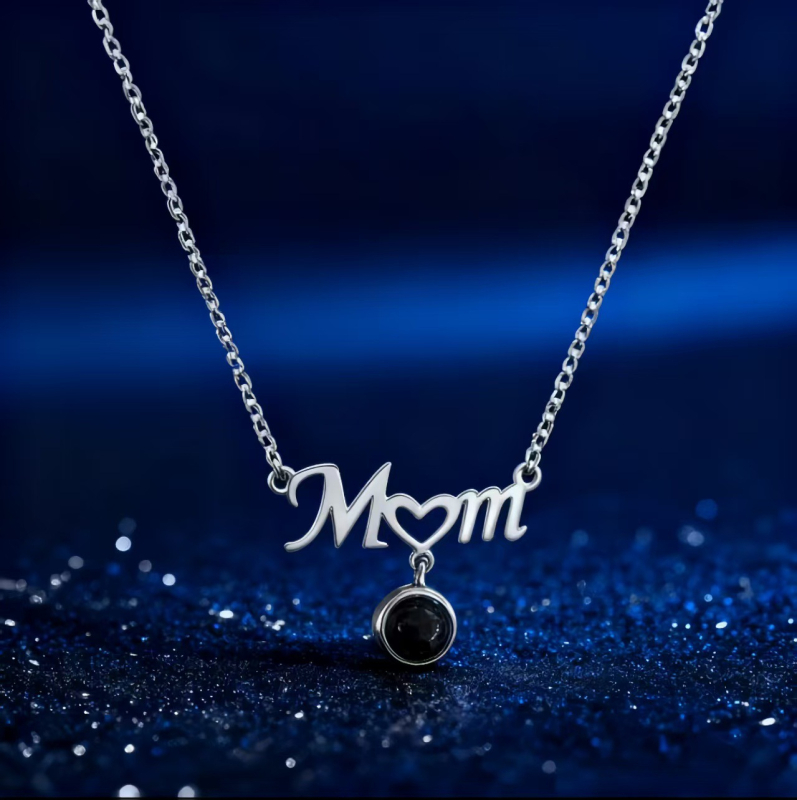 Titánium acélból készült nyaklánc, medál betűkkel/számokkal, keresztlánc, 41–50 cm, projekciós nyaklánc