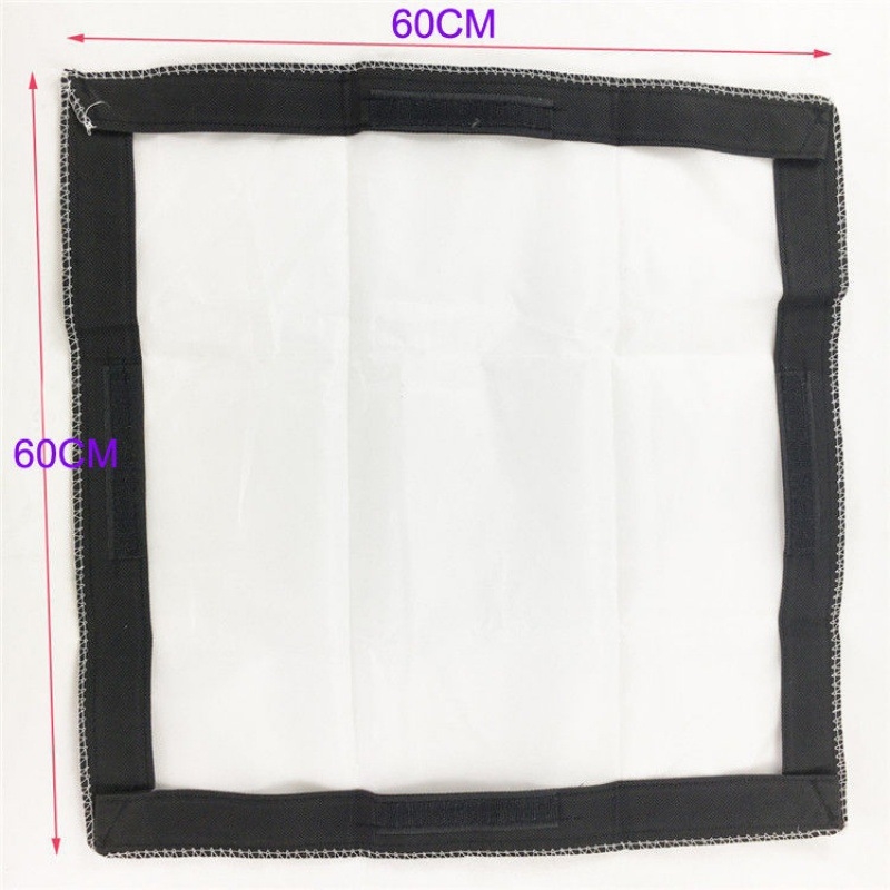 Σετ εξαρτημάτων για softbox φωτογραφίας και ζωντανής μετάδοσης, διαφανές τετράγωνο διαχυτικό ύφασμα, τυπική θερμοκρασία χρώματος.