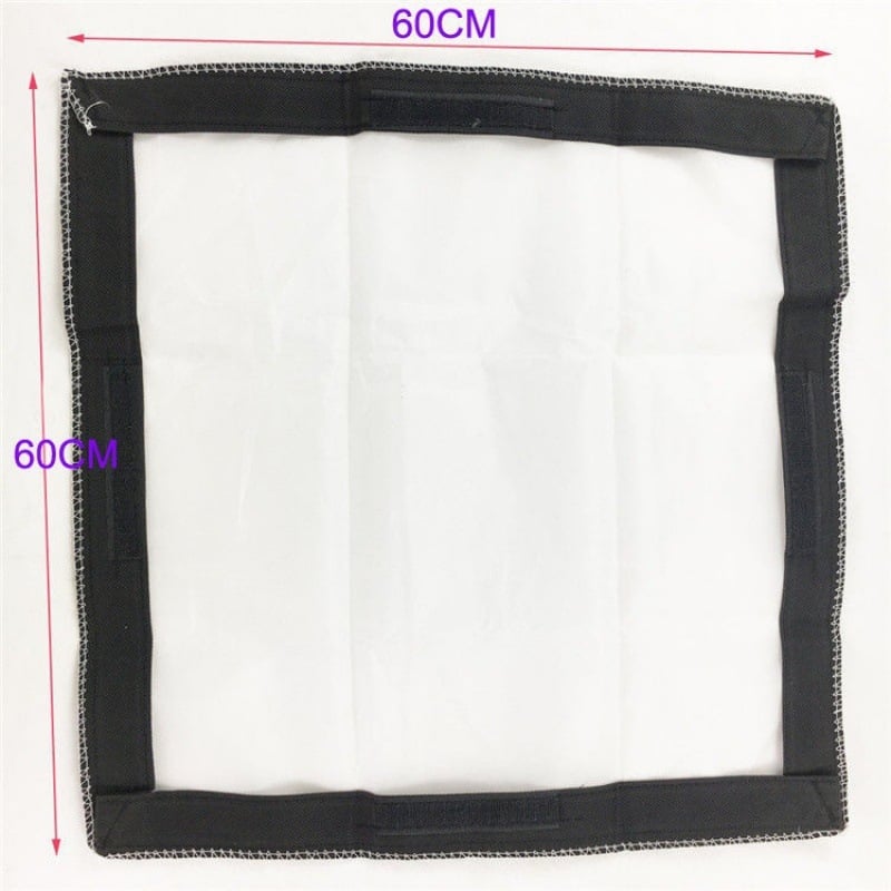Σετ εξαρτημάτων για softbox φωτογραφίας και ζωντανής μετάδοσης, διαφανές τετράγωνο διαχυτικό ύφασμα, τυπική θερμοκρασία χρώματος.