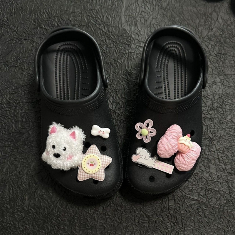 Аксесоар за сабо с панделково копче и подвижно цвете, DIY за лято