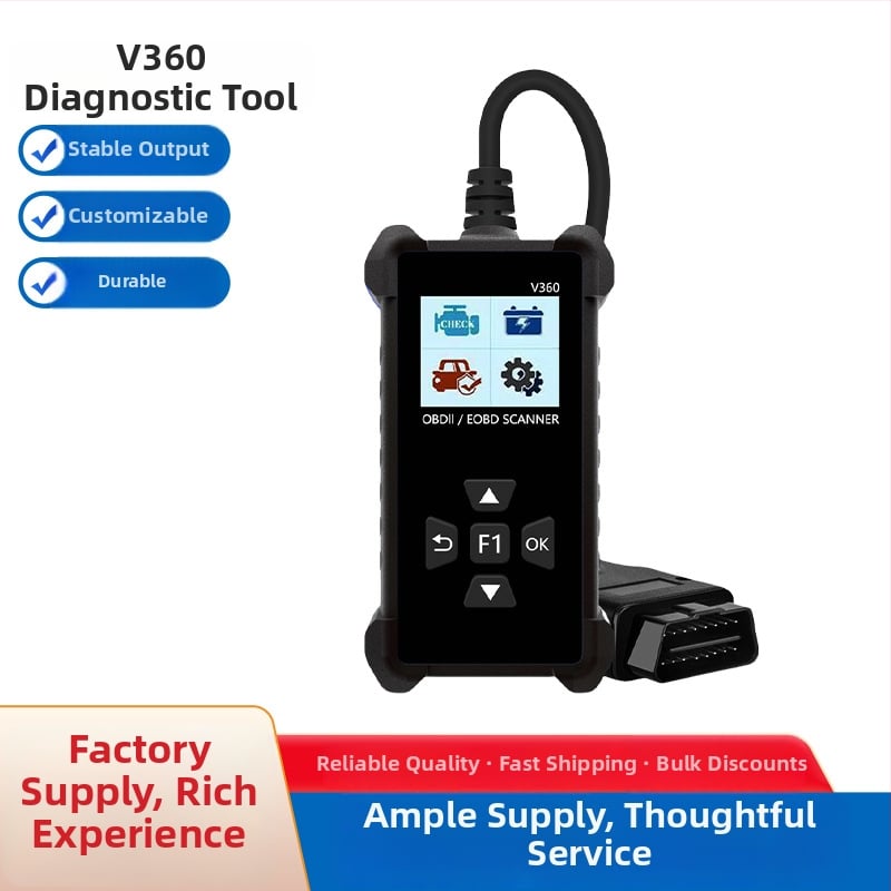 Инструмент за диагностика на автомобилни дефекти, модел V360, 9–16V, −30 до 70°C, обща съвместимост