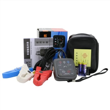 Trojfázový AC fázomer a tester poradia fáz VC850A/B/C/D, rozsah merania 220–600V, určený na testovanie motora.